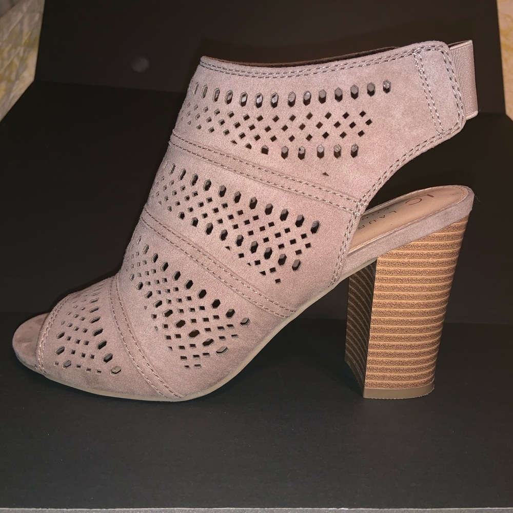 Lauren Conrad peep toe booties